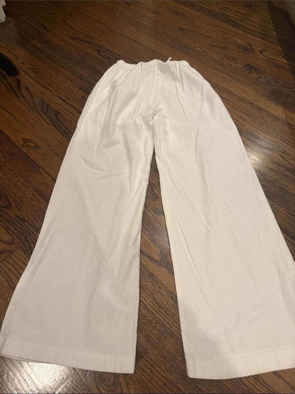 Subdued White linen drawstring pants - Picture 8 of 8